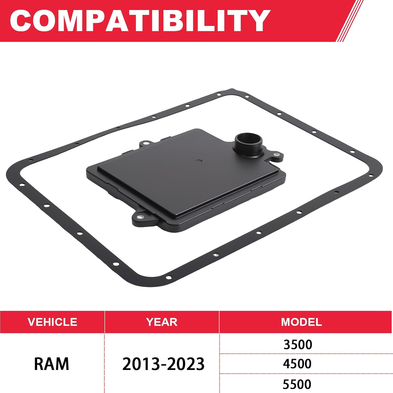 AS69RC Transmission Filter Kit Compatible with 6.7L Cummins Ram 2013-2023 3500 4500 5500 Replaces# 68224232AA