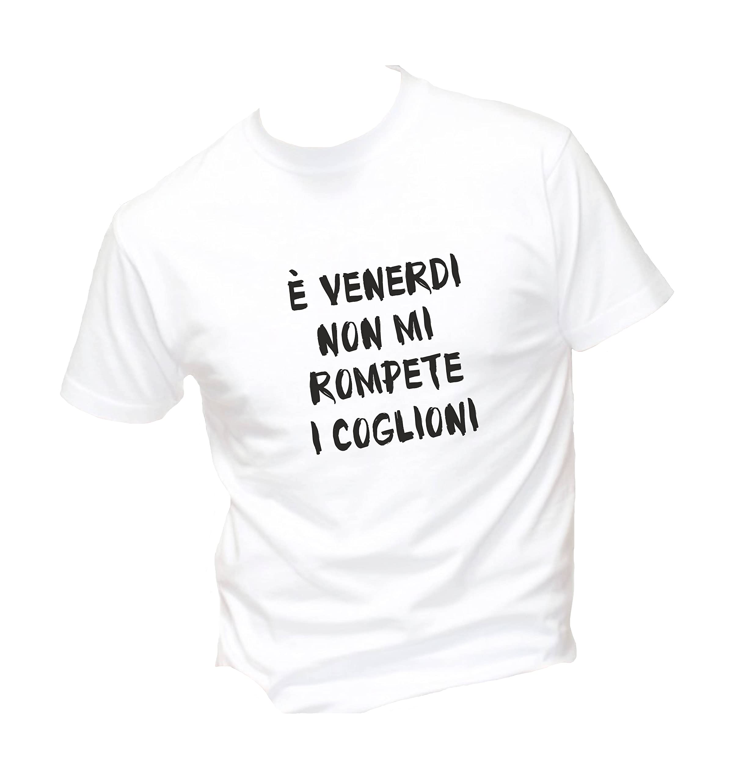 T-Shirt Uomo Cotone Basic Super vestibilità Top qualità - B.Bad Say My Name - Divertente Humor Made in Italy (S, Bianco