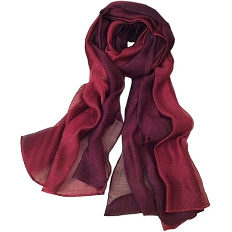 Wine Red Warm Wine Silk Neckerchief Elegantly Soft Cashmere Feel Shawl Wraps