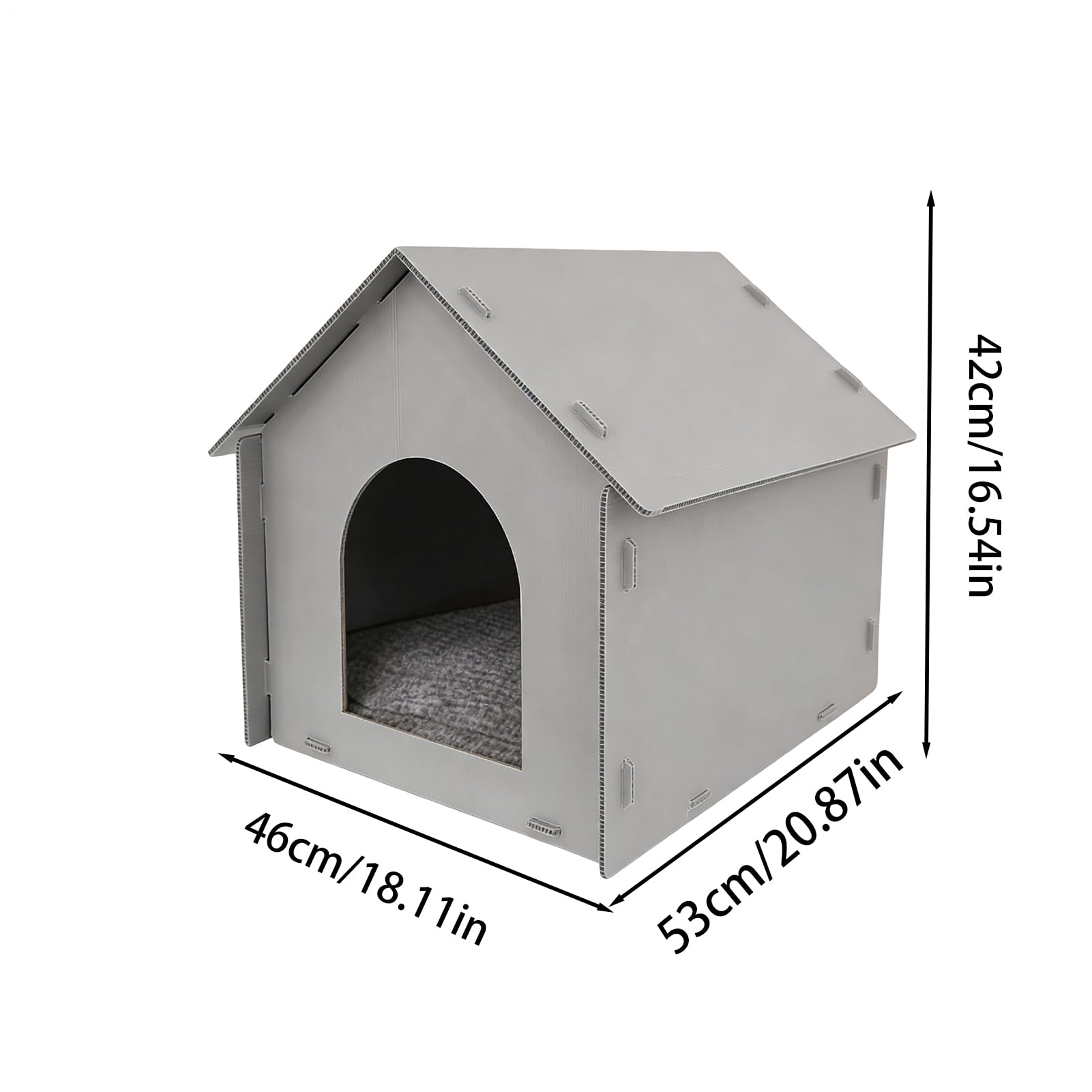 Generico Cuccia per Gatti Tenda Impermeabile Chiusa con Tappetino | Casetta per Gatti da Esterno Per dei Cuccioli, come Casa Invernale per Animali, per Patio, per Cortile e per Giardino