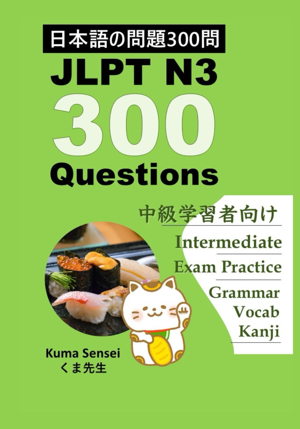 Japanese JLPT N3 300 Questions: for Intermediate Japanese language learners. Kanji Grammar and Vocabulary (Japanese JLPT 300 Questions)
