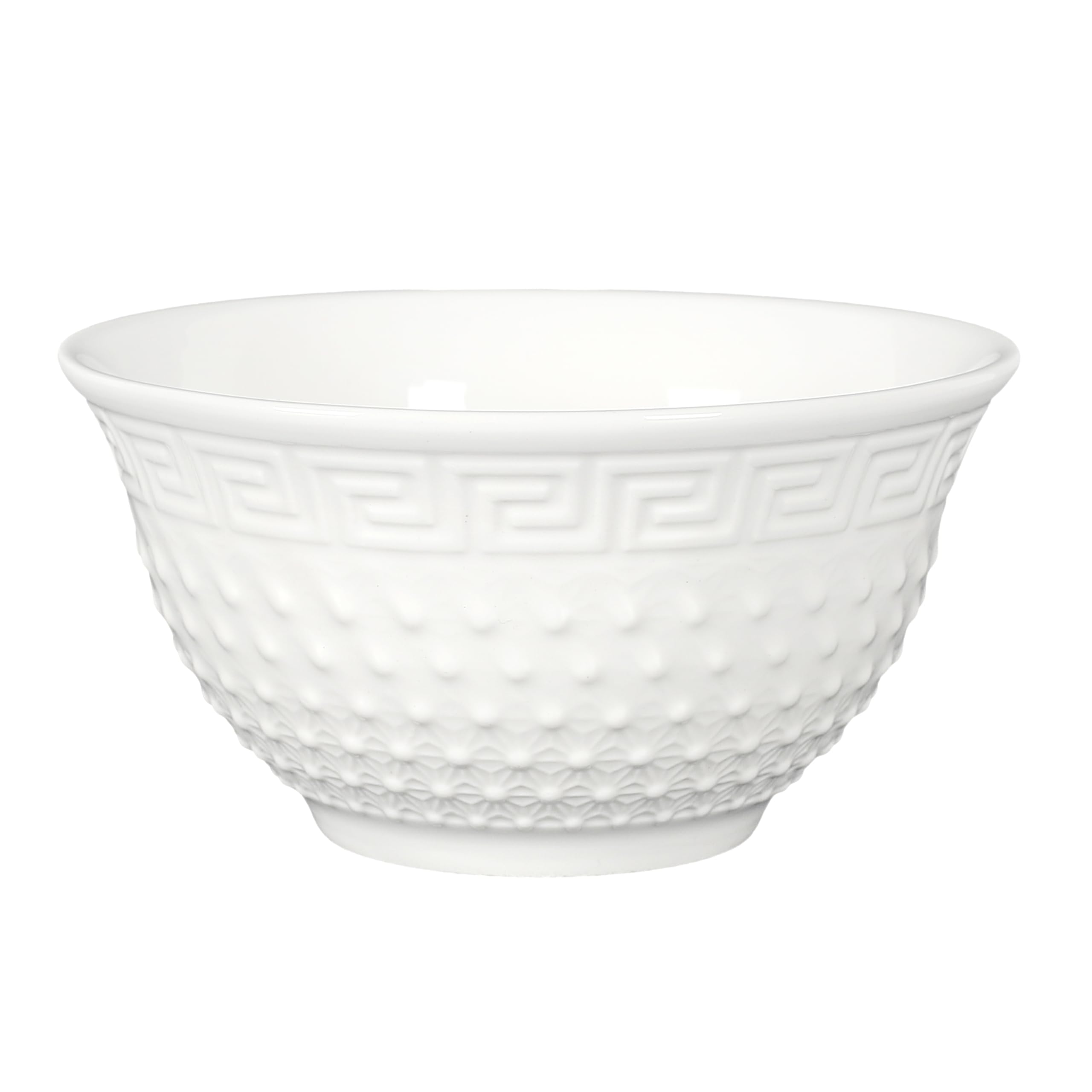 HOME DECO FACTORY - KA0279 Juego de Sopa 9 Piezas Porcelana - Sopera 2.7L, Cucharón, 6 Tazones - Diseño Elegante - Ideal para Cenas y Recepciones - Blanco - Tamaño Estándar