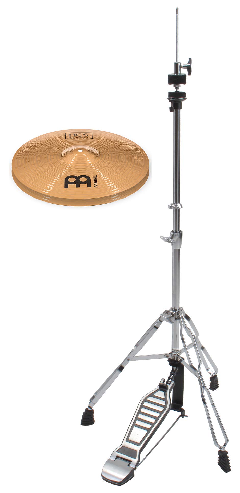 Meinl HCS Bronze - Set HiHat da 14", in lega di bronzo B8, finitura tradizionale, Made in Germany, con macchina Hi-Hat