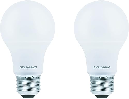 Miniatura 42 de Bombilla LED A19 SYLVANIA, 60 W = 8.5 W, no regulable, acabado esmerilado, 800 lúmenes, 2700K, blanco suave, paquete de 12 (74469)