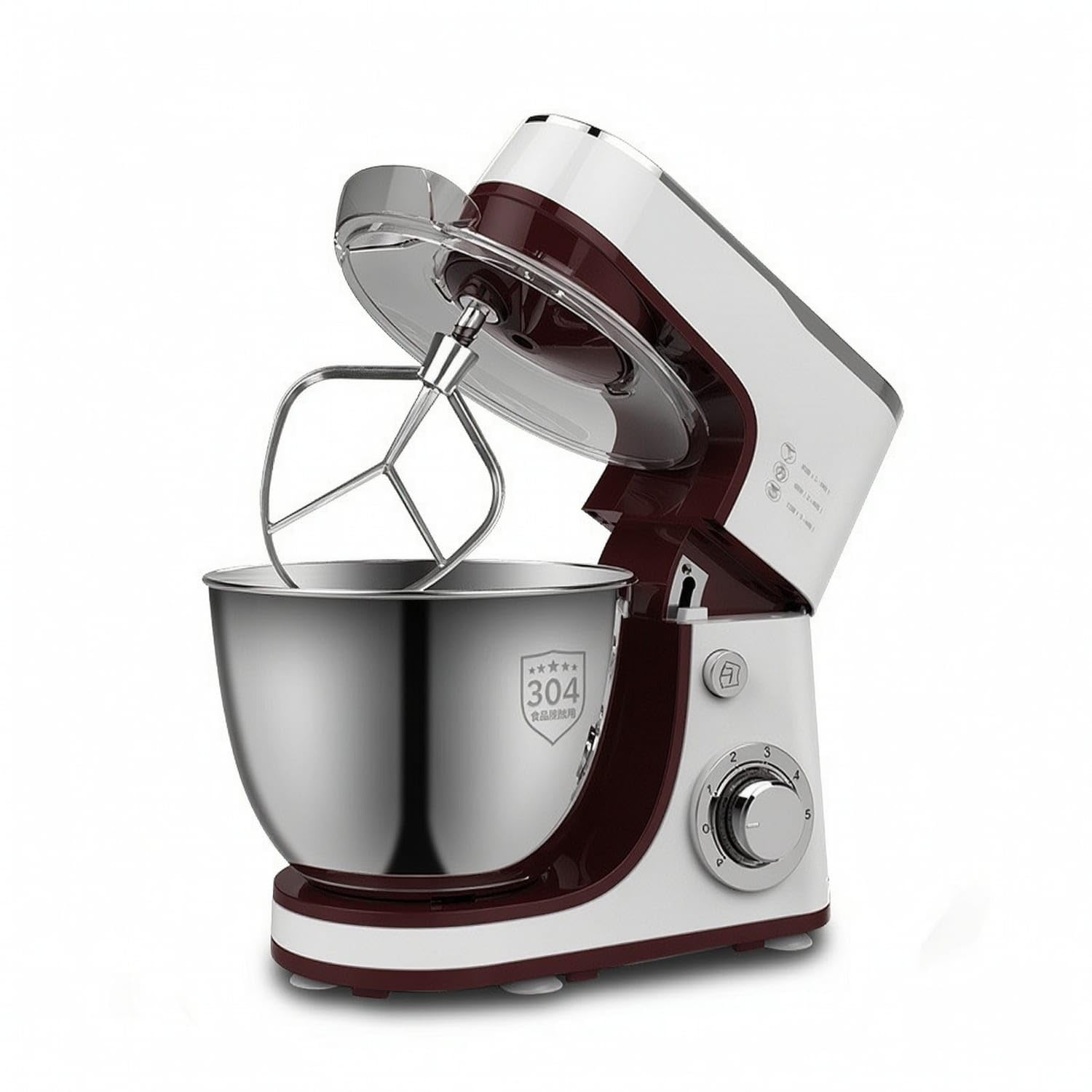 Rotary Tilt-Head Stand Mixer Glossy Stand Mixer for Home Bakers, Eu Plug 200V|Mixers (Countertop)|Home & Garden-image-48