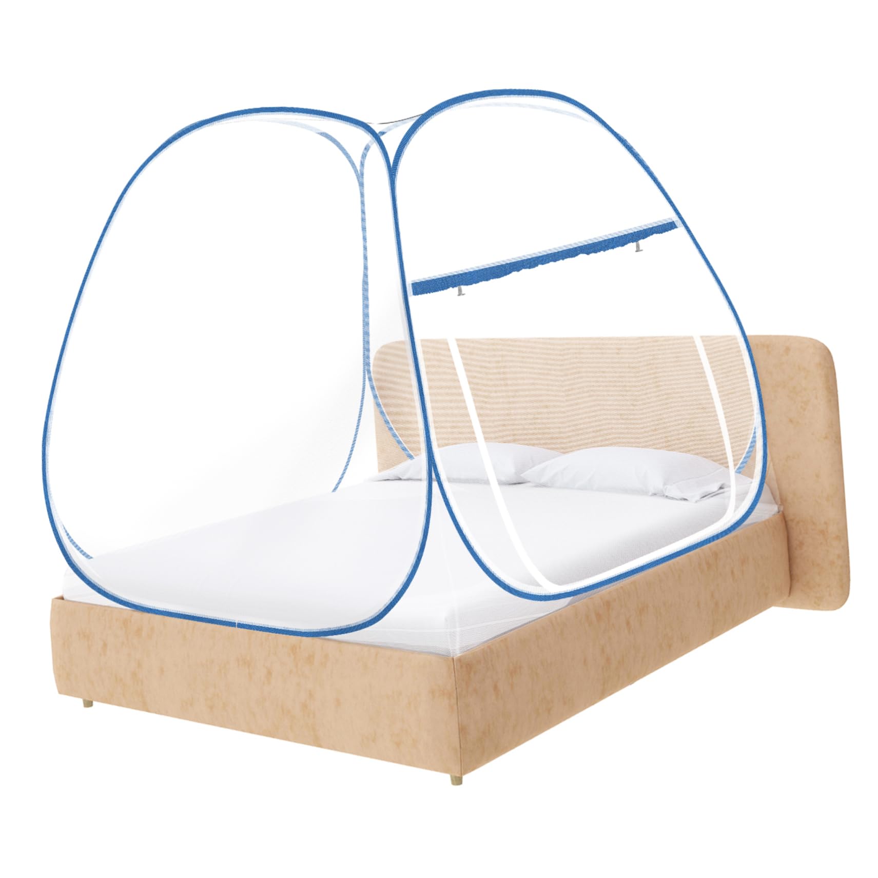 IMIKEYA Tente Moustiquaire pour Lit Filet avec Fermeture Éclair Tente pour Lit avec Ouverture Large Pliable pour Chambre