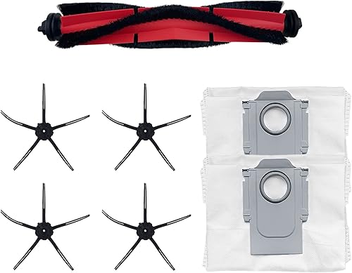 Kit de accesorios compatible con Roborock Q5 Robot Aspirador Piezas de Repuesto 1 Cepillo Principal 4 Cepillo Lateral 2 Bolsa de Polvo