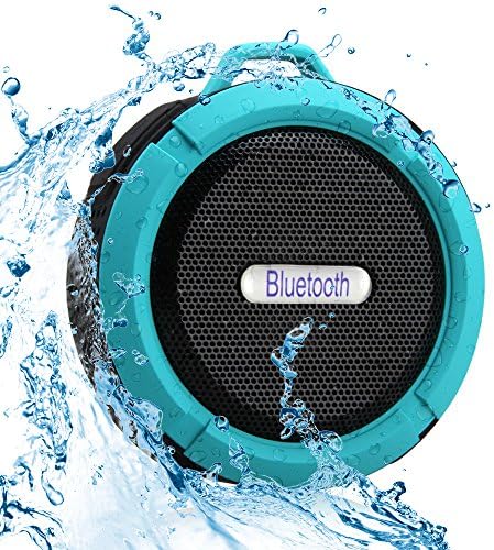 SportsMind Bluetooth Speakers, IPX4 Waterproof Wireless Portable High Performance Bass Stereo Shower Speaker for Samsung iPhone iPad Sony LG Laptop MP3 Players Tablet (Blue)