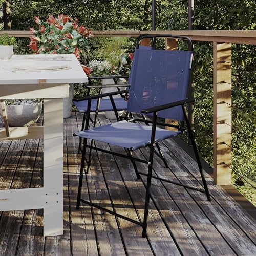 image for Flash Furniture Mystic Folding Patio Sling Chairs, Outdoor Textilene L