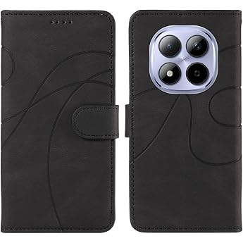 LACAE Leather Case for Xiaomi Redmi Note 15 Pro Plus/Poco M8 Pro 5G - Magnetic Flip Case, Mobile Phone Case with 3 Card Slots