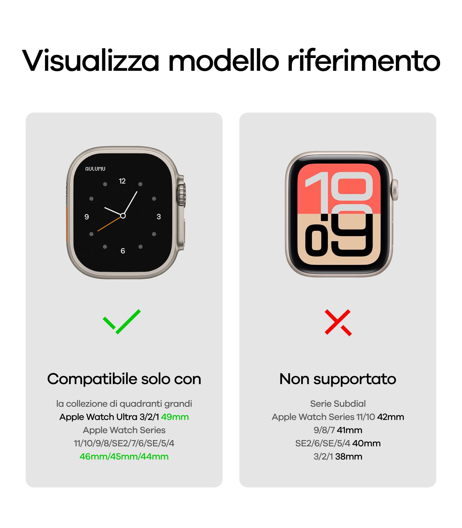Aulumu C03 Magnetico Cinturino per Apple Watch Ultra 3/2/1 in Nylon con Fibbia in Titanio Regolabile Sport Band per Apple Watch Cinturino 49mm 46mm 45mm 44mm per iWatch 11 10 9 8 7 6 5 4 Se