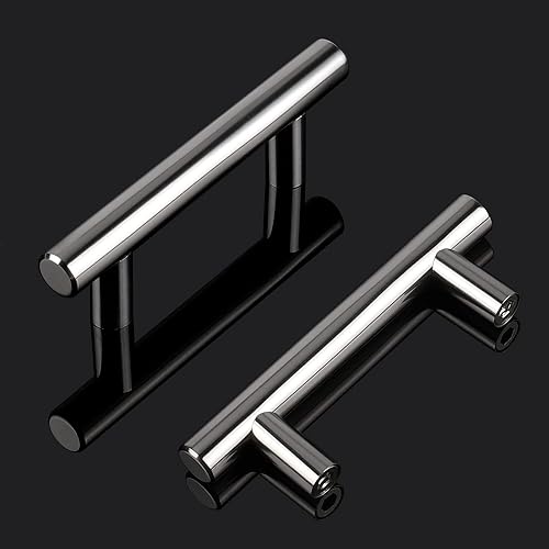 Miniatura 2 de Manijas Probrico modernas para gabinetes de cocina, con forma de T, color blanco