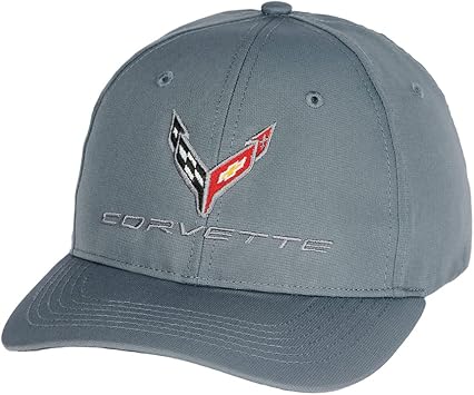 C8 Corvette Hat - Next Generation StayDri Performance Cap Charcoal