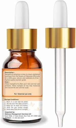 Miniatura 3 de Crysalis Aceite de caléndula amarilla  Aceite portador prensado en frío puro y natural sin diluir - 0.5 fl oz0.50 fl oz