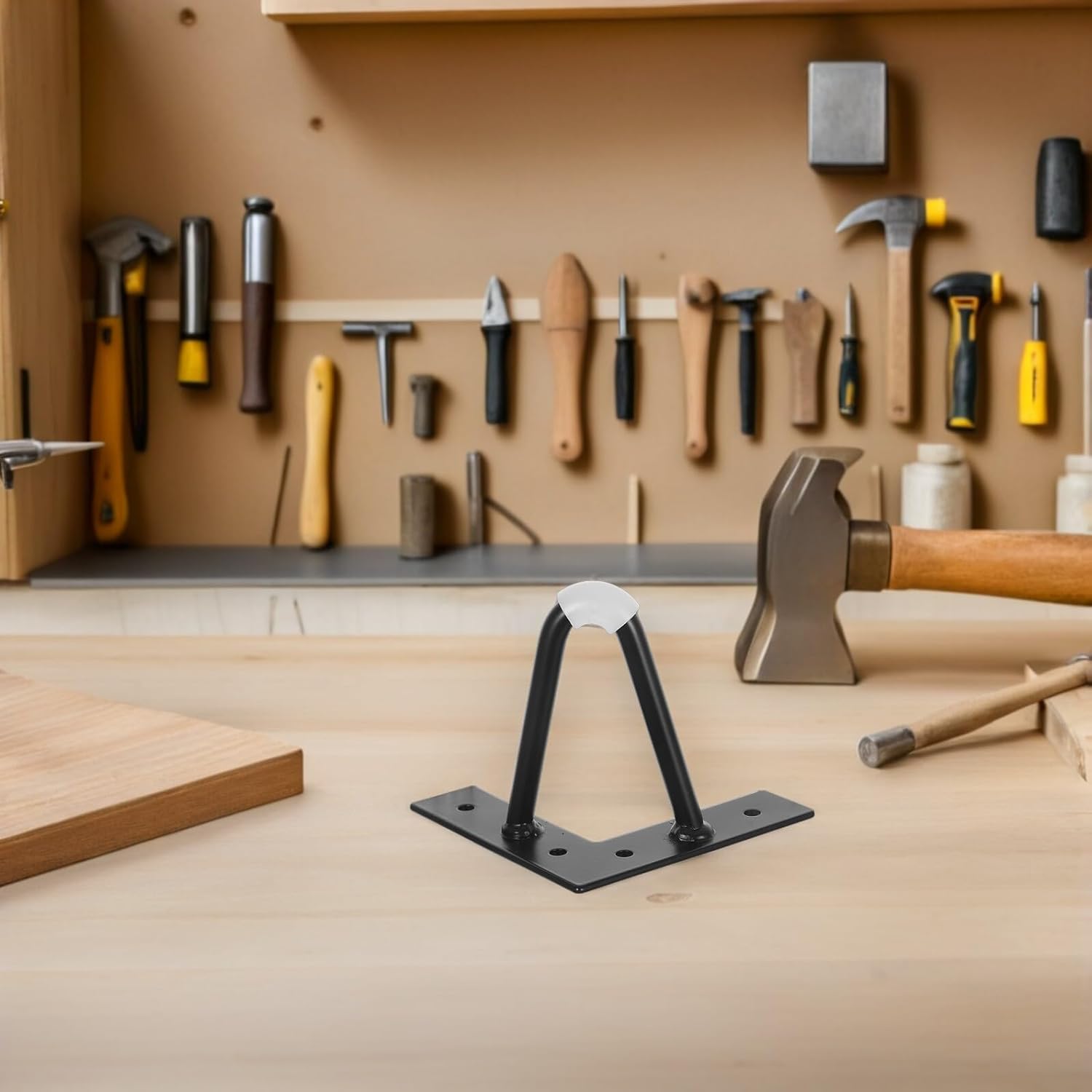 4pcs 10cm Metal Furniture Legs for Cabinets and Coffee Tables, Black Steel Hairpin Bedside Table Legs with Anti-Slip Base, Heavy-Duty Screw-in Support for Home and Office