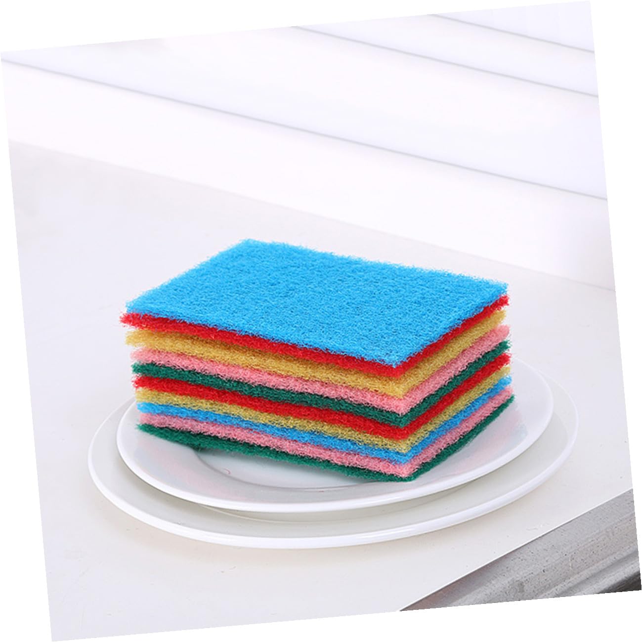 TOYANDONA 100 Piezas Unidades de Esponjas de Limpieza Coloridas para Cocina Estropajos Suaves y Absorbentes para Fregar Vajillas Platos y Utensilios Resistentes y Ligeros Color Aleatorio