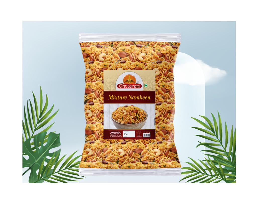 Ghotaram Gujarati Mix | Gujarati Namkeen | Spicy & Sweet in Flavour | Natural Flavouring Agent | Tea- Time Munchies to Spend Time with Family | Ready to eat Occasion Festival Namkeen-300g*1Pack 3