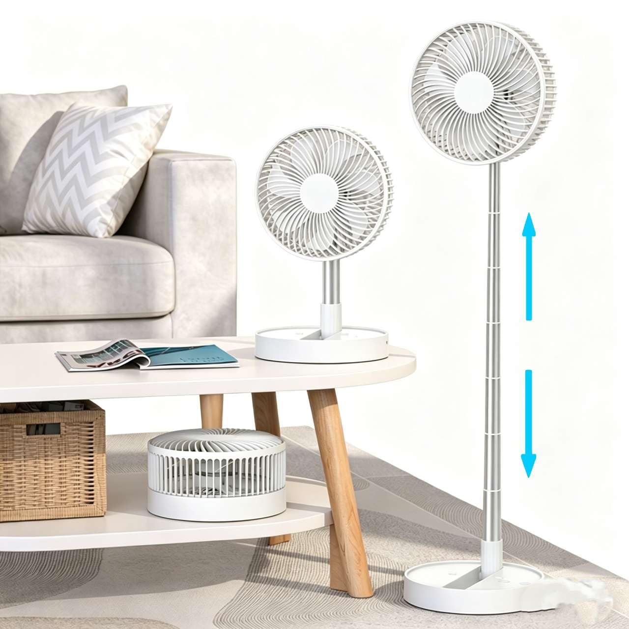 Ventilateur de bureau pliable pour travailler au frais sans aucun bruit gênant