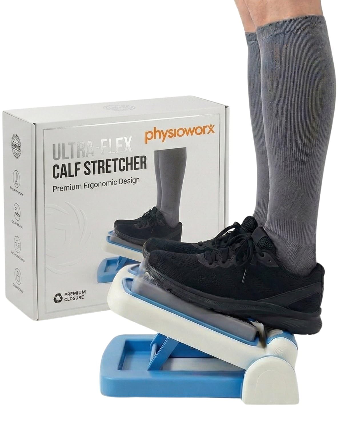 Adjustable Slant Board - Multi-Use Calf Stretcher Board and Plantar Fasciitis Treatment - Use at Home for Foot & Achilles Stretching and loosening Tight Hamstrings