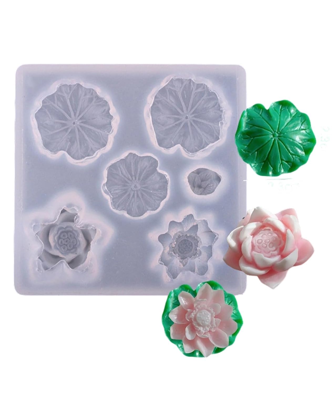 HUSAINIMART | 6 Cavity Lotus Pond Silicone Candle Mould for Candle Making Aromatherapy Lotus Candle Mini Wax Melts Home Decorations Mini Flowers Boat Fondant Clay Topping Resin Gum Paste Sugar Craft NK-image-11
