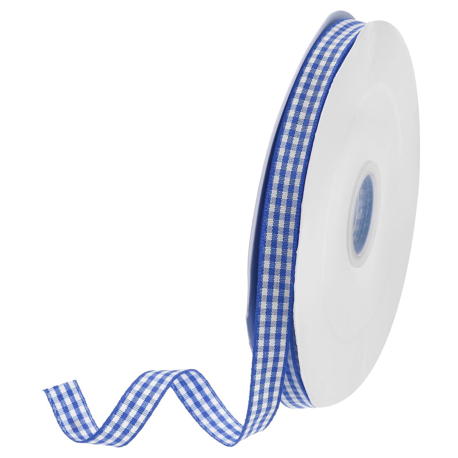DMiotech 3/8 Inch 50 Yards Gingham Ribbon, Checkered Ribbon Plaid Ribbon for Gift Wrapping Decoration Art Craft DIY Blue and White