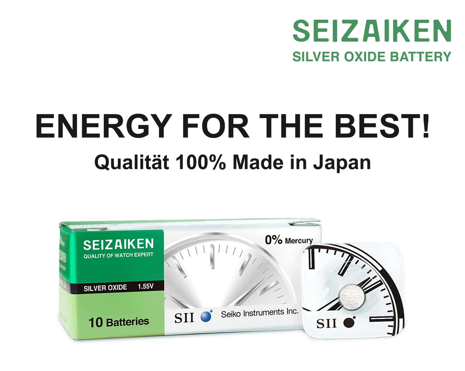 Batteria Per Orologio Seiko Seizaiken 364 SR621SW - 1.55V Senza Mercurio - Foto 5