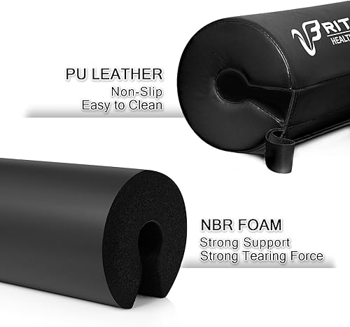 Miniatura 3 de RitFit Hip Thrust Pad Black Barbell Pad Thick Protective Non Slip Pad Covered with PU Leather for Bench Press, Weightlifting, Hip Thrust, Glute