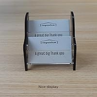 Vista 4 de Enyuwlcm Acrílico 2 niveles titular de la tarjeta de visita exhibición para escritorio elegante soporte de tarjeta de visita para el contador