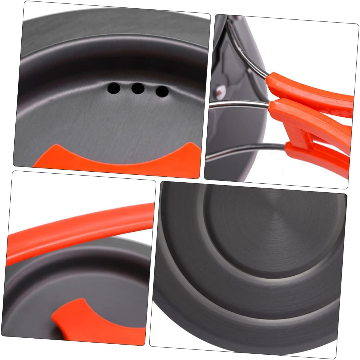 YARNOW Camping Cookware Lightweight Aluminum Pot and Kettle for Hiking Backpacking