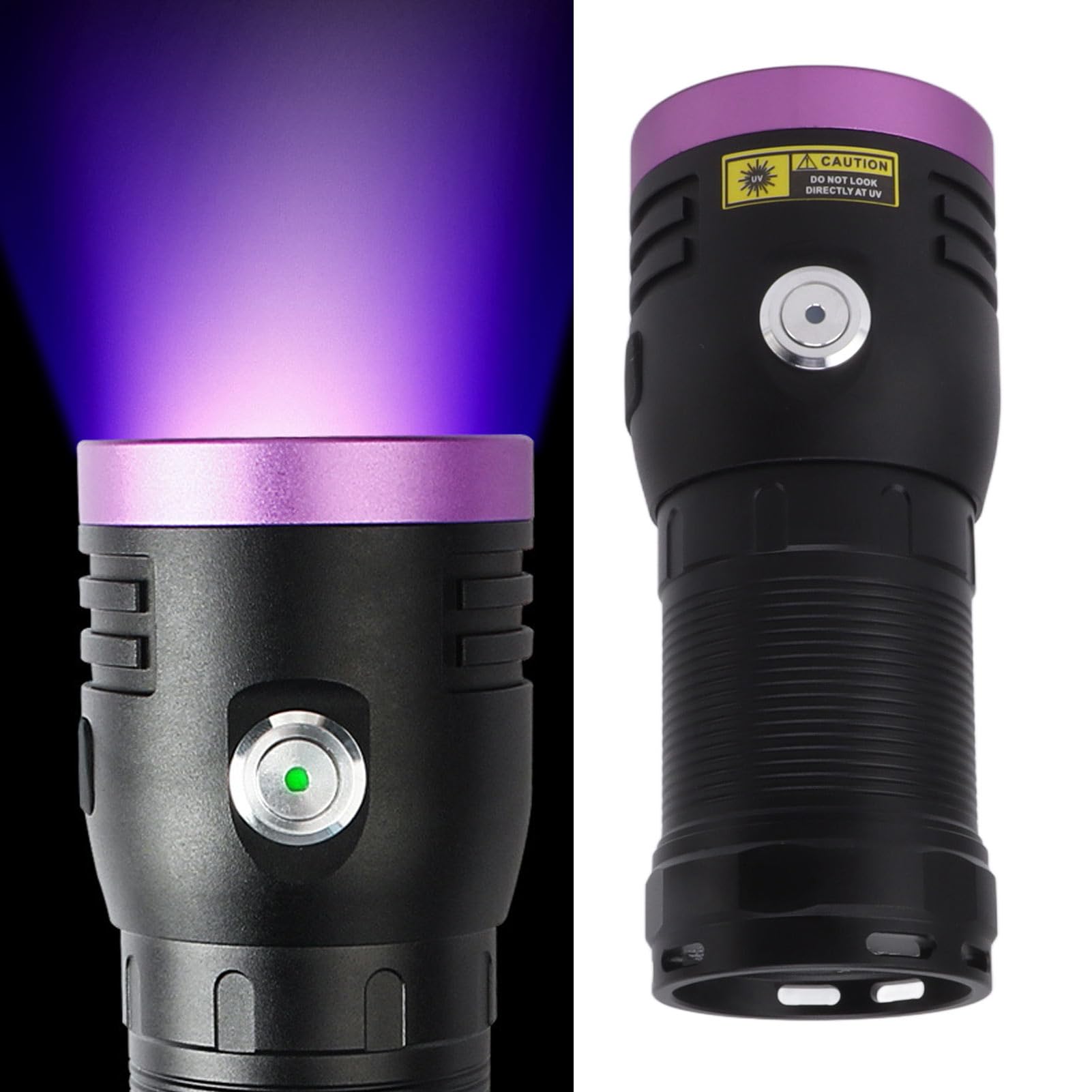 Linterna De Luz Negra Recargable De 80 W con LED De 365 NM, Ideal para Detección De Orina De Mascotas Y Exploración De Minerales