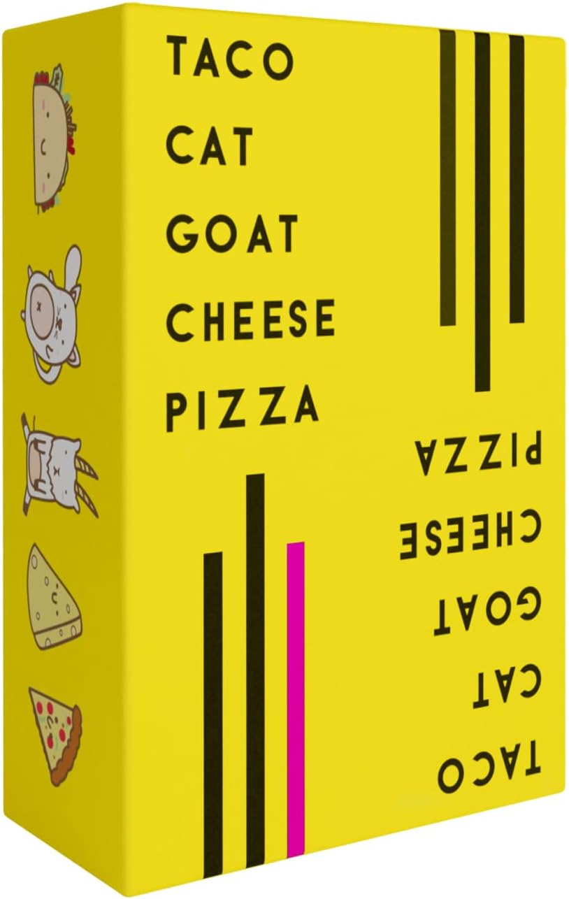 Taco Cat Goat Cheese Pizza Card Game – Wildly Entertaining & Easy To Learn – Great for Adults, Teens, Kids and Families – Card Games and Board Games for Family Game Night – 10 Min, Age 7+, 2-8 Players