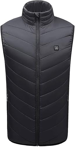 Miniatura 6 de Chaleco térmico para mujeres y hombres, chaleco de calefacción recargable, ligero, para invierno, cálido, sin mangas, sin batería