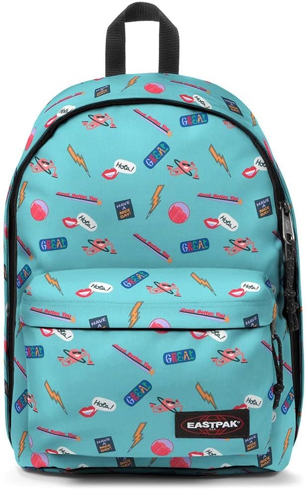 EASTPAK Out Of Office – 31L Backpack with Dual Compartments, 14-inch Laptop Tablet Sleeve, Utility Pocket, Bottle Holder, Ultra Marine