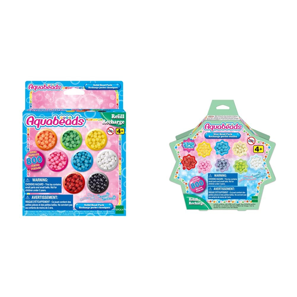 Aquabeads 32548 Pack De Abalorios Sólidos Verde – Recambio De Cuentas Mágicas Que Se Pegan Con Agua | Juguete Creativo Sin Plancha