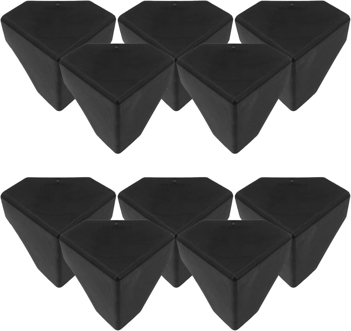 200pcs Black Plastic Corner Protectors 6cm X 6cm 1.5mm Thick Anti-collision Carton Edge Wrap for Shipping Packaging and Moving Boxes