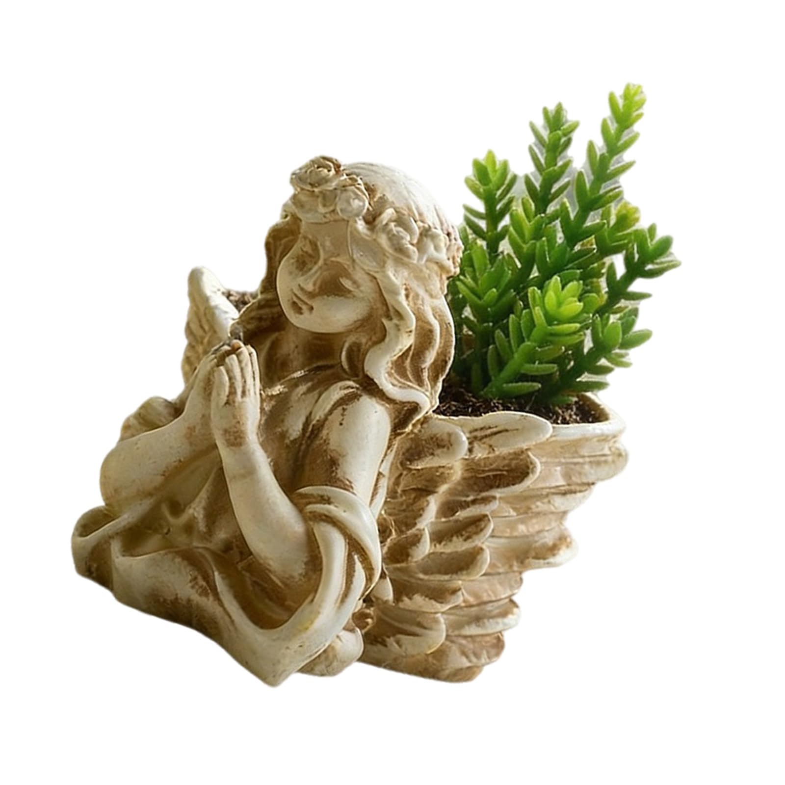 Snorvixre European Inspired Planter for Succulents Garden Outdoor Decor Gifts Patron Sculpture Flower Pots