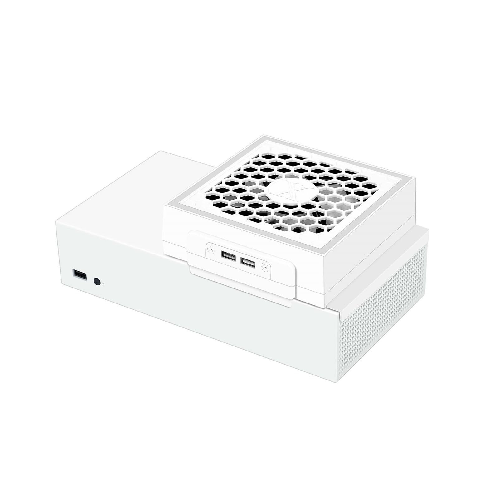 Ventola di raffreddamento per console di raffreddamento in serie con 2 porte USB e ventola di raffreddamento a basso rumore regolabile a 3 velocità