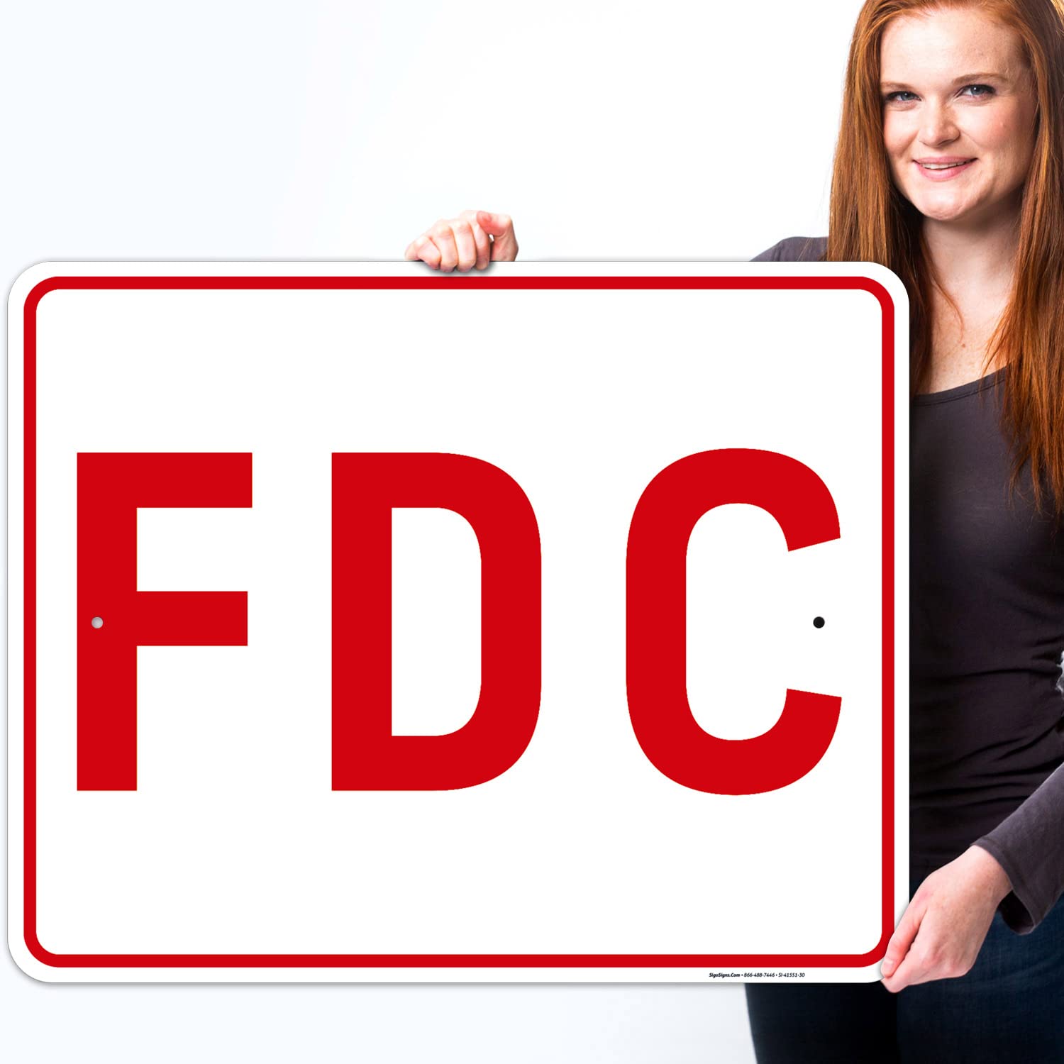 FDC Sign, 24x30 Inches, Rust Free .063 Aluminum, Fade Resistant, Made in USA