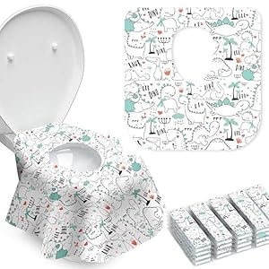18FTRabbit 25 Pack Toilet Seat Covers Disposable – Extra Large Individually Wrapped Travel Toilet Potty Seat Covers for…