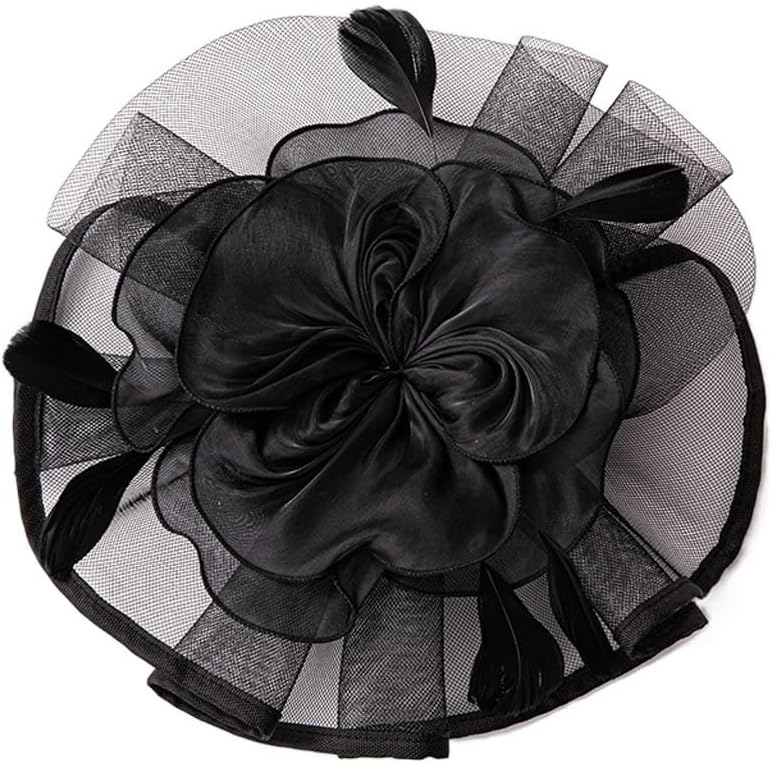Bridal Mesh Accessories Headpiece Hair Organza Top Hat Headband