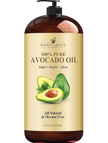 Miniatura 1 de Handcraft Aceite de aguacate de 28 onzas líquidas 100 puro y natural aceite para el cabello aceite portador para aromaterapia aceite de masaje