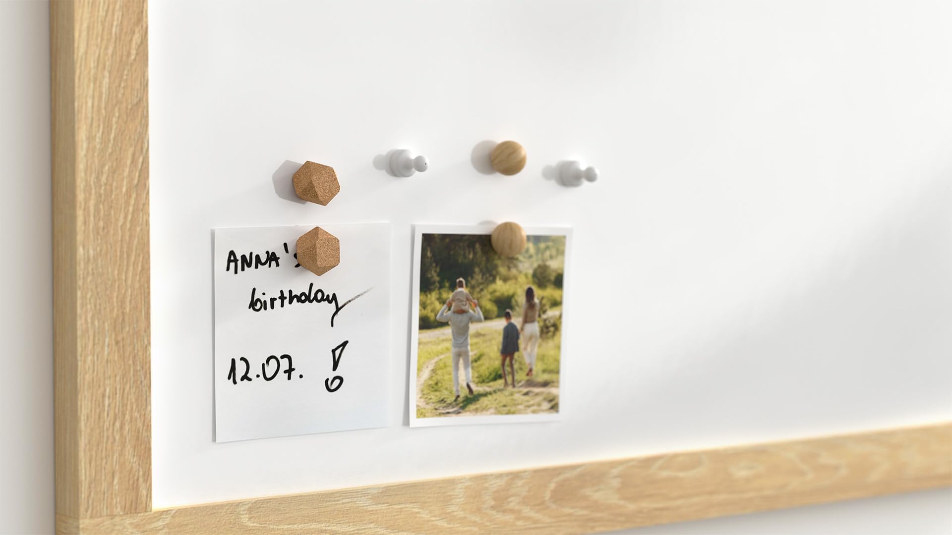 ALLboards Magnettafel – Magnetisches, trocken abwischbares Whiteboard in Form eines Hauses, mit Holzrahmen