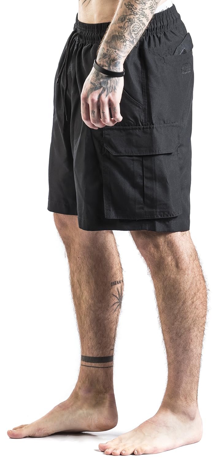 Black Premium by EMP Herren Schwarze Badehose mit Netzinnenteil