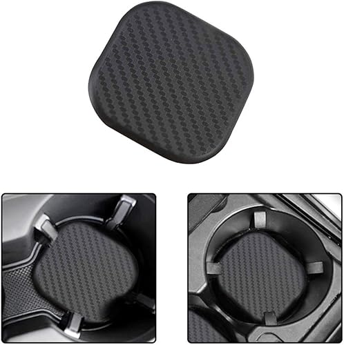Miniatura 3 de 2 piezas de 2.5 x 2.5 pulgadas accesorios para el interior del automóvil, tapete antideslizante para tazas, portavasos de inserción, cuadrado