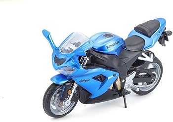 ミニカー r MINIATURA MOTO KAWASAKI NINJA ZX-10R 1/18 AZUL : Amazon.com.br