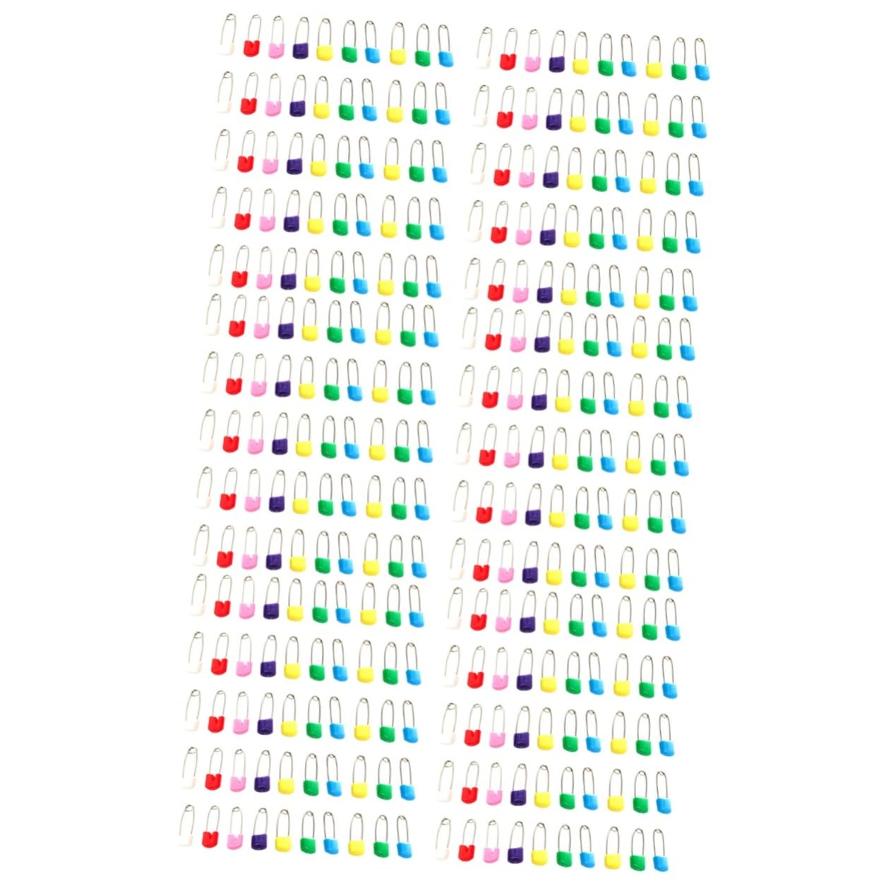 VILLCASE 3sets Safety Pins for Shower Boys and Girls Safety Newborn Diaper Steel Clothes Pin Locking Plastic Nursing Accessory 100pcs*3