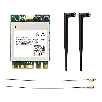 Waveshare AW-CB375NF Dual-Band Wireless NIC, 2.4G/5GHz WiFi 5, NGFF(M.2 A/E Key) Interface, RTL8822CE-CG Core, Support BLE 5.0, High Speed for Jetson Xavier NX for Jetson Orin NX for Jetson Orin Nano