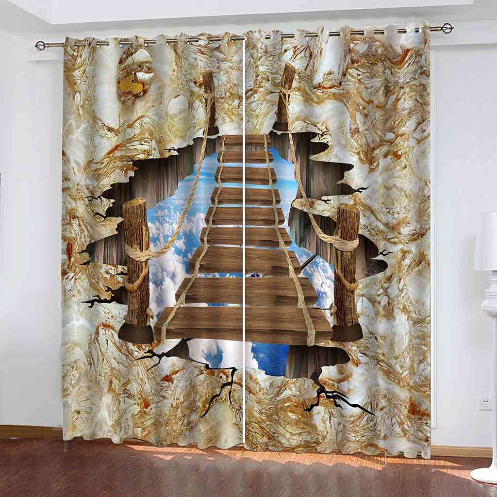 Rideaux occultants 100% polyester thermique phonique rideaux de salon chambre 264x242