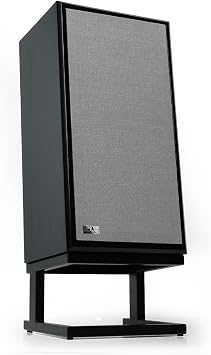 KLH Model Five Floorstanding Loudspeaker - Nordic Noir, Each | 3-way acoustic suspension floorstanding loudspeaker, 10" woofer, mid-century modern design, . Sold as each