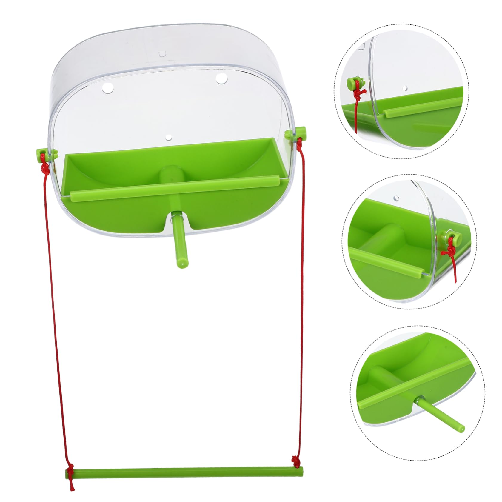 HANABASS 4juegos Alimentador De Pájaros para Ventana con Ventosas Comedero Transparente y Práctico para Periquitos y Canarios Observación De Aves para Familias